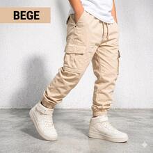 Boys' Youth Cargo Jogger Pants - Krem - View 9