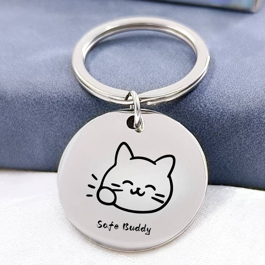 Mặt dây chuyền thẻ nhận dạng thú cưng bằng thép không gỉ, phụ kiện thú cưng bền bỉ, phổ biến, dễ dàng kết hợp với vòng cổ thú cưng, thiết kế thời trang phù hợp cho mèo và chó. - Nhiều màu - Xem 1