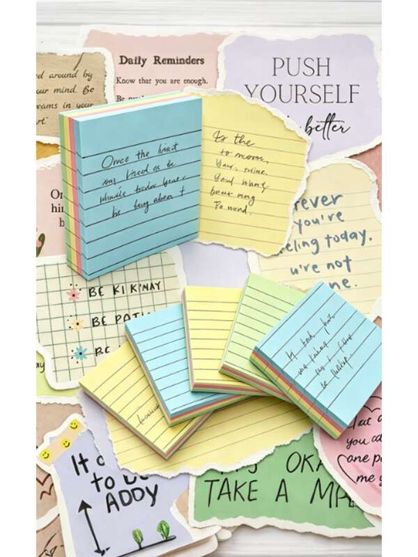 200 Pcs/Pack Lined Sticky Notes 3x3 In Post, 4 Colors Self Sticky Notes Pad Its, Bright Post Stickies Colorful Big Rectangular Sticky Notes For Laptop Phone Case Notebook Back To School Decor,Student Office Daily To Do List Notepad Stationery