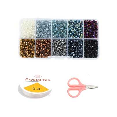 10pcs Faceted Crystal Beads, Versatile Beading For DIY Bracelets, Necklaces, Earrings, Hair Accessories, Craft Supplies, Creative Gifts, Be Your Own Design Master