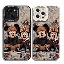 Disney Mickey & Minnie Mouse Streetwear Phone Case, Decorated With Newspaper Background, Hoodie, Plaid Shirt & Sneaker Patterns, Shockproof Protective Cover Compatible With IPhone 17/16/15/14/13/12/11 Pro, Perfect Gift For Family, Friends, Birthdays, Holidays, Boyfriends, Girlfriends & Valentine's Day - trắng - Xem 6