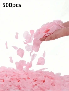 100/500/1000/2000/3000 piezas Pétalos de rosa rosa artificial, flores hechas a mano románticas, adecuadas para bodas, fiestas, decoración de habitaciones, decoración del hogar, decoración de cumpleaños, decoración de mesa, decoración de dormitorio, decoración de baño, regalo del Día de San Valentín, decoración de graduación - Rosa - Ver 14