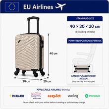 Valigia da cabina piccola Ryanair, 40x30x20 cm, realizzata in materiale ABS, con ruote rimovibili. - Champagne - Visualizzare 9