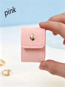 Minimalist Portable Compartment Jewelry Bag, Ring Storage Pouch, Small Travel Jewelry Organizer Bag For Earrings And Accessories - Multicolor - View 6