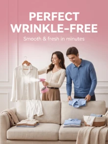 SOKANY Foldable Handheld Garment Steamer, Powerful Portable Clothing Steam Iron, 30s Rapid Heating, 120ml Leak-Proof Water Tank, Mini Travel Steam Iron, Suitable For Home And Travel, One-Button Continuous Steam Output - Pink - View 7