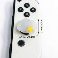 2 Packs Cute Cloud Star Moon Silicone Thumb Grip Caps - For Switch/Switch Lite/OLED Non-Slip Controller Joystick Covers Create A Comfortable Gaming Atmosphere - View 7