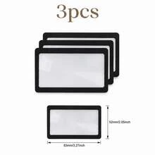 3X Magnifying Glass, Portable Handheld Magnifier, Card Size Magnifier, Bookmark/Card/Business Card Magnifier, Pocket Magnifier - All Kinds - View 7