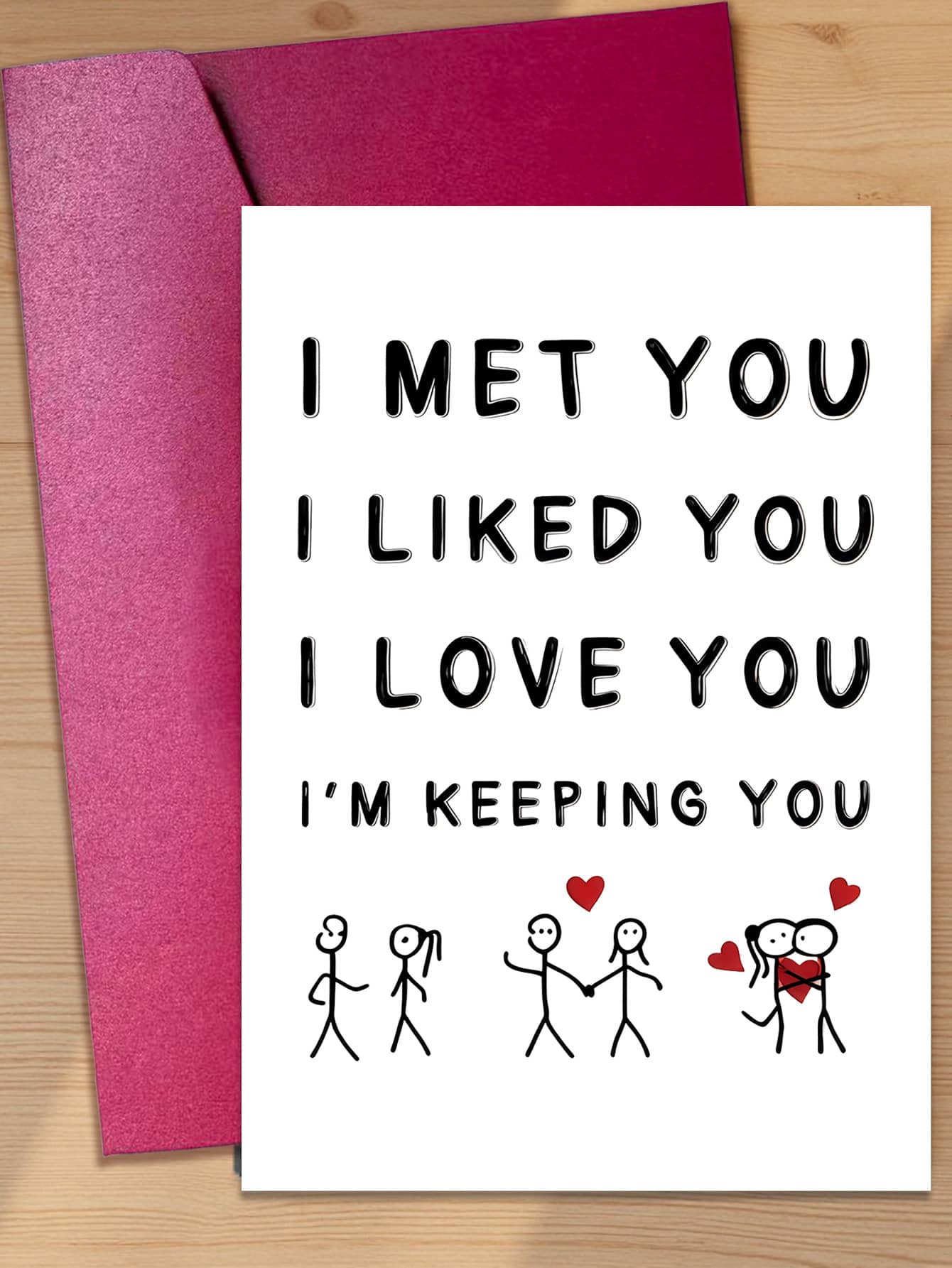 1/2pcs "I Love You, Love You, Cherish You" Anniversary And Love Celebration Greeting Cards - A - View 1