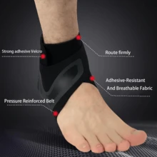2件/組 腳踝支撐保護套，透氣材質壓縮設計，中性款，可調節包覆設計，適合男女，彈性扭傷腳踝套 - 彩色 - 查看 6