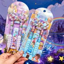0,5mm Cartoon Mädchen Design Druckbleistift Set, mit Radiergummi und Nachfüllungen, angenehmes Schreiben, geeignet für Studenten, langanhaltend Schreibwaren, ideal als Klassenprämie und Geschenk zu Feiertagen - Verschiedenfarbig - Übersicht 5