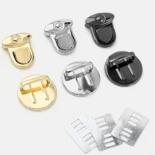 2Pcs Metal Folding Lock Clasp, Suitable For Handbags, Wallets And Other Bags Closure, With Lock Clasp, Snap Button And Other Accessories, Suitable For Wallets And Other Small Metal Buckles - Multiple Styles - View 10
