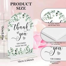 Wedding Party Decorative Signs, Love Sweet Dessert Table Decor Plates, Wedding Ceremony Decorations, Acrylic Arch Tabletop Decor Plates, Suitable For Wedding Receptions And Event Parties - White - View 4