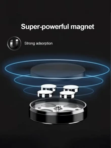 1pc Creative Round Mini Magnetic Car Navigation Dashboard Air Vent Alloy Random Sticky Car Phone Holder, Mini Magnetic Stick-On Versatile Metal Magnetic Car Phone Mount - A - View 4