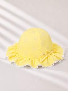 Balabala Sombrero de cubo para niñas, gorra de verano con protección solar de moda - tono amarillo - Ver 2