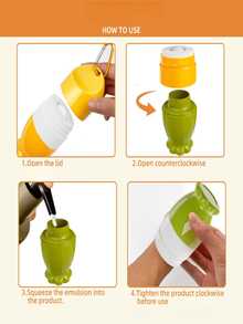 Chai đựng sữa dưỡng thể tái sử dụng 50/100ml với đầu bôi có thể tháo rời, tiện lợi khi đi du lịch, dùng để đựng kem dưỡng ẩm và dầu xả tóc. - Nhiều màu - Xem 5