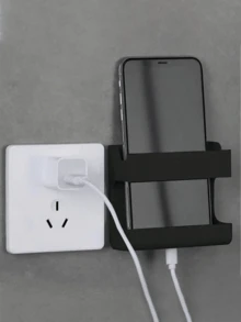 2/1pc Universal Smart Gateway Wall Mount Bracket, No-Drill Adhesive Backing Non-Destructive Reusable Bracket, ABS Material With Cable Management Function Storage Shelf, Suitable For Router, Modem, Speaker And Small Items, Space-Saving, Applicable For Home Living Room Bedroom Office - Multicolor - View 3