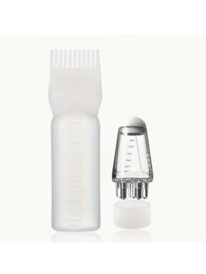 2pcs Hair Dye Tool Set - 6.09Oz Hair Dye Applicator Bottle And 1ml Diluted Hair Dye Brush, Salon Hair Coloring Tools