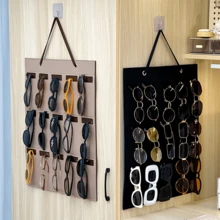 Tas Penyimpanan Kacamata Gantung, Tas Organizer Kacamata, Dapat Dilipat 15 Slot, Kacamata Fashion, Kacamata Pelajar, Kacamata Minus, Rak Display Lensa Anti Gores, Desain Dua Warna, Rak Display Multi Slot, Penyimpanan Kacamata, Rak Organizer Kacamata Gantung - MultiWarna - View 9