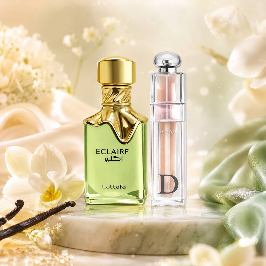 Lattafa ECLARIA GREEN 30ML + 4ML LIP GLOSS – 2 IN 1 PERFUME AND EAU DE PARFUM GIFT SET - 東方 - 查看 1