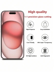 CSDZ 3 Compatible With IPhone 17, 17, Pro15, Pro 15, Pro Max 16, Pro Max 13, 14, 15, 11, High-Definition Full Coverage Screen Protector, Bubble Free, 9H Hardness, Waterproof, Scratch Resistant, And Drop Resistant, Mobile Phone Accessories, Compatible With IPhone 11 High-Definition Glass Protector, Compatible With IPhone 15 Pro Max Screen Protector, [International Version Not Local Version] - Multicolor - View 4