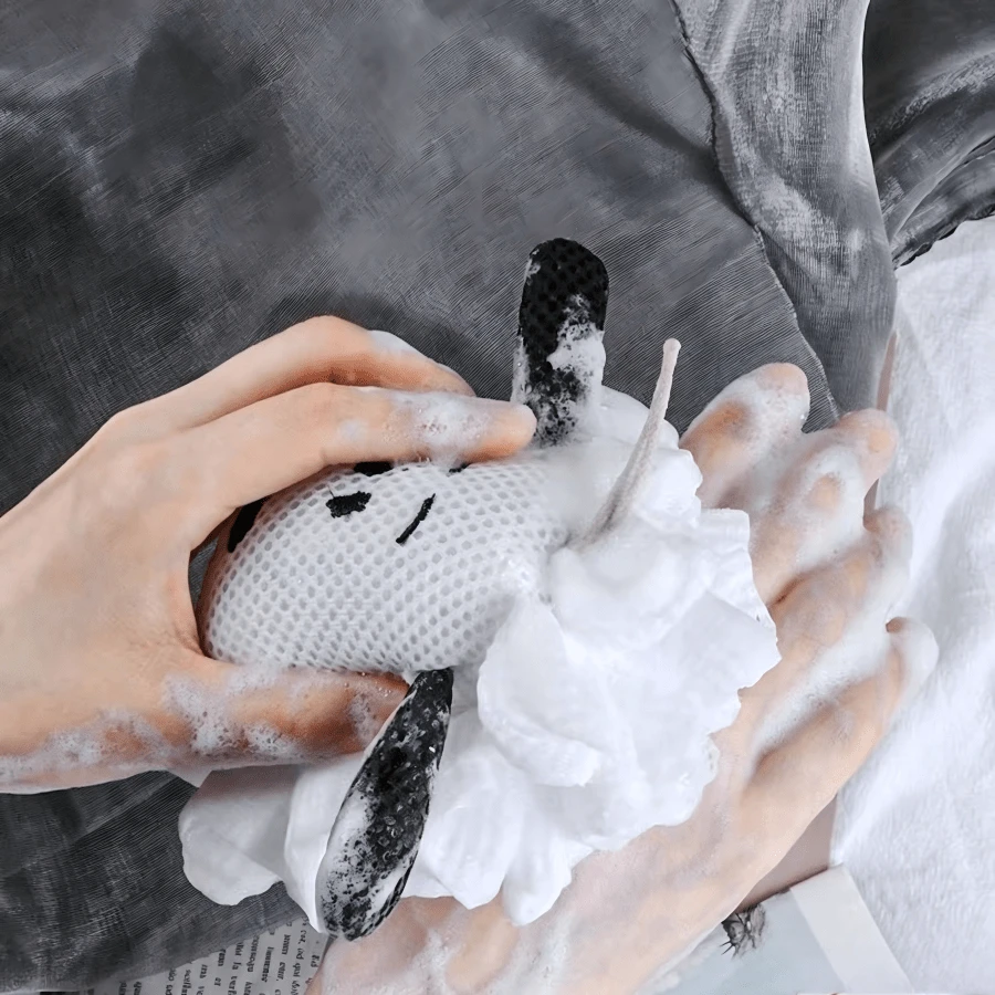 SNOOPY 1pc Super Cute Fluffy Puppy Bath Ball, Perfect Small Gift For Fans, Family And Friends, Practical Daily Use - Multicolor - View 1