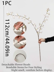 1/3/6 Stücke künstliche Kirschblüten, 112cm/44.09in langer Stiel, Innendekor, Party Deko, Büro Deko, DIY Bouquet, Garten Deko, Hochzeitsdeko, Heimdekoration, Frühlingsdeko, Valentinstag Deko, Badezimmer Deko, Wohnzimmer Deko, Schlafzimmer Deko - Verschiedenfarbig - Übersicht 8