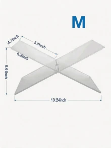 1pc Transparent Acrylic X-Shaped Reading Book Stand, Ins Style Desktop Book Holder, High-Aesthetic Book Display Rack, High-Transparency Thickened Desktop Display Stand, Minimalist Home Office Reading Support Rack, Suitable For Recipe Books, Art Books, Albums, Study Room And Home Office - Transparent - View 9