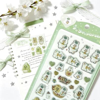 Hình dán 3D pha lê hình nhân vật hoạt hình ngộ nghĩnh, hình dán Kawaii dễ thương, hình dán thẩm mỹ cho sổ tay, bình nước, máy tính xách tay và ốp điện thoại. Bộ dụng cụ thủ công tự làm chống thấm nước, không để lại cặn, quà tặng sáng tạo cho học sinh và trẻ em. Thiết kế độc đáo, không rủi ro bản quyền, văn phòng phẩm bán chạy. Kết cấu pha lê 3D, kiểu dáng dễ thương, dễ sử dụng, ứng dụng rộng rãi cho đồ thủ công, sổ lưu niệm và trang trí hàng ngày. Hình dán sáng tạo dễ dán, phù hợp với mọi lứa tuổi, hoàn hảo cho các dự án thủ công tự làm của trẻ em.
