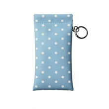 1pc Cute Polka Dot Portable PU Leather Glasses Case, With Snap Button Design, Built-In Glasses Cleaning Cloth And Hanging Ring, Perfect For Carrying Glasses - Multicolor - View 9