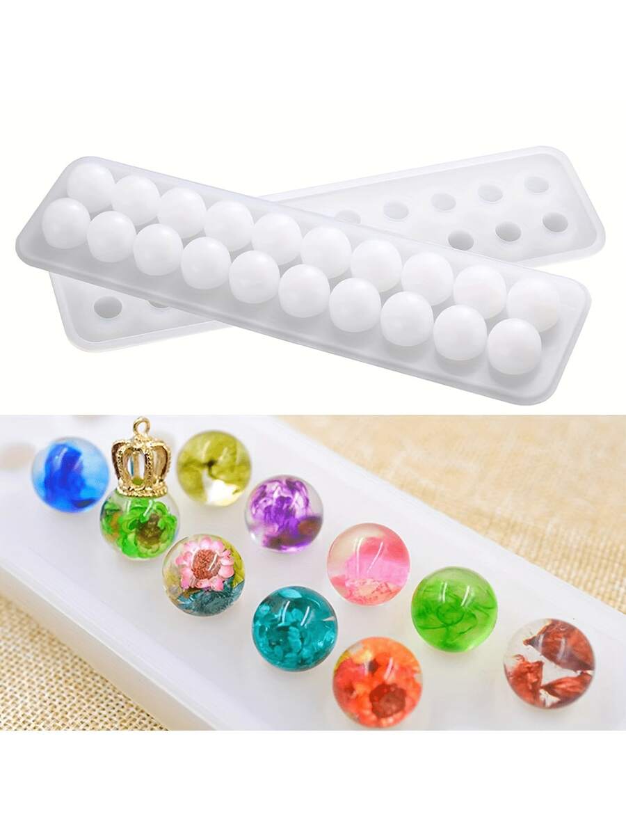 20腔硅胶模具，球形硅胶模具，用于DIY项链手链首饰制作 - 領域 - 查看 1