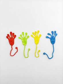 1/10/20 Main collante de couleur aléatoire, cadeau, main collante extensible de couleur, cadeau, paume collante élastique au mur, cadeau, paume collante amusante et intéressante, cadeau, petit cadeau de fête, petit cadeau de farce et de plaisir, petit outil de paume collante déformable, décoration de jeu de fête - Multicolore - Voir 4