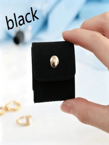 Minimalist Portable Compartment Jewelry Bag, Ring Storage Pouch, Small Travel Jewelry Organizer Bag For Earrings And Accessories - Multicolor - View 8