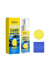 Nettoyant mousse multifonction, kit de nettoyage pour l'intérieur de la voiture et la maison, nettoyant efficace pour , le plastique, les tissus, ne laisse pas de traces d'eau ou de résidus collants, séchage rapide, parfum citron améliore le confort et la propreté de l'habitacle - Liquide - Voir 11