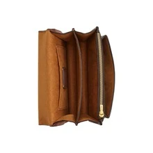 COACH Klare 18 Klassisches Monogramm Klappe Logo Kette Segeltuch und Leder Schulter-/Umhängetasche, kleine Größe, Damen, Mahagoni und Braun - C9946-IMW6S - Übersicht 3