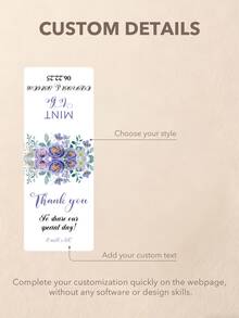 Custom Tic Tac Stickers Flower Labels For Tic Tac Containers Personalized Mint Candy Wedding Favors Floral Bridal Shower Party Favor Stickers Graduation Decorations Graduation Gift Custom Wedding Labels Birthday Gifts Holographic, Personalized Gift - New1 - View 4