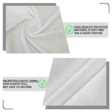 1pc White Round Arch Backdrop Cover, White Round Arch Backdrop Cover, Elastic Fabric, With Elastic Band, Diameter 200/220cm, Round Arch Cover, For Wedding, Birthday Party, Room Background Decoration, Sage Green Round Photography Backdrop, For Round Stand, Baby Shower, Family Party Photography Background Decoration Props, Christmas Party, New Year Party, Home Decoration, Room Decoration Background Decoration - White - View 7