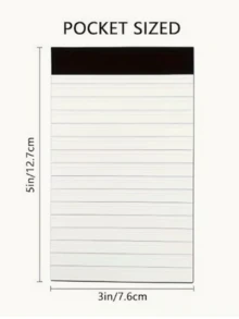 5er Pack Gitter Notizbücher, Schreibblöcke, 3 x 5 Zoll, 30 Blatt pro Buch, perfekt für Schule, Büro, Lernmaterialien, Schulanfang, Premium Lernmaterialien Schulbedarf - horizontale Linie - Übersicht 4