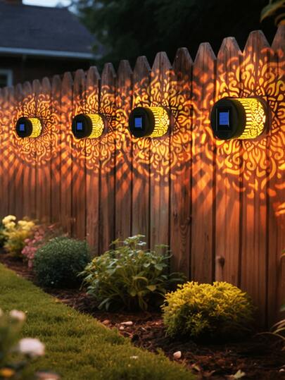 1/2/4 - Piece Solar Peacock Projection Lights, LED Wall - Lights, Plastic Toggle Controller, Nickel - Battery, Perfect For Decorating Gardens, Lawns, Terraces, Stairs And Birthday Parties.