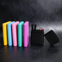 Macaron Color Plastic Cigarette Case, Portable 3+1 Cigarette Box, Can Store 3 Cigarettes + 1 Lighter, Multiple Colors Available - 1 - View 8