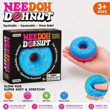 Đồ chơi giảm căng thẳng Schylling NeeDoh DOHNUTS Retro Teddy Ball | Họa tiết xoáy nhuộm màu phong cách Hippie cổ điển | Đồ chơi bằng thạch trong suốt | Phần thưởng cho lớp học mùa hè và lễ tốt nghiệp - Nhiều màu - Xem 2
