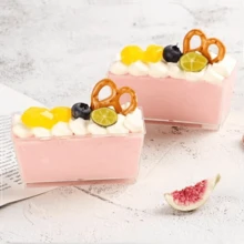 25/50pcs Dessert Cups, 5oz 150ml Dessert Cups With Spoons And Lids, Plastic Dessert Bowls, Reusable Plastic Rectangular Dessert Cups, Mini Plates, Cake Molds, Suitable For Desserts, Pudding, Mousse, Picnic, Party - Transparent - View 8