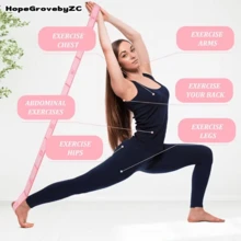 Segmented Scale Yoga Resistance Band, High Elasticity Wear-Resistant Polyester Resistance Band, Printed Upgraded Version, Precise Force Control With Segmented Scale, Soft And Non-Deforming, Suitable For Beginners Home Back Opening, Shaping, Stretching And Rehabilitation Fitness - Multicolor - View 4