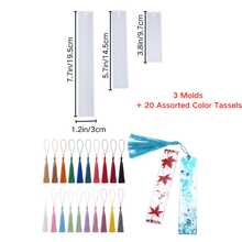5pcs DIY Resin Bookmark Mold Kit, Includes 20pcs Random Color Tassels - Silicone Epoxy Resin Casting Mold, Can Make Rabbit, Cat, Feather And Rectangle Shapes - Great For Handmade Crafts - Apricot - View 14