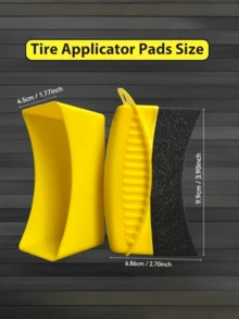 2个装轮胎光亮剂涂抹器，大号耐用可重复使用轮胎光亮垫，带纹理防滑泡沫涂抹头，适用于汽车轮胎光亮剂、细节清洁、玻璃、喷漆钢材、陶瓷表面 - 輪胎增亮器 - 查看 3