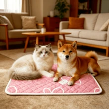 Extra Large Cooling Dog/Cat Bed, Breathable And Moisture-Wicking, Washable Non-Slip Bottom Design To Ensure Pets Enjoy Coolness And Comfort In Summer. Offered In 5 Sizes Suitable For Small, Medium And Large Dogs/Cats, Applicable For All Seasons, And Durable, A Globally Best-Selling Cooling Pet Product For Summer, Spring, Autumn And Winter To Keep Cool And Warm. - Multicolor - View 3