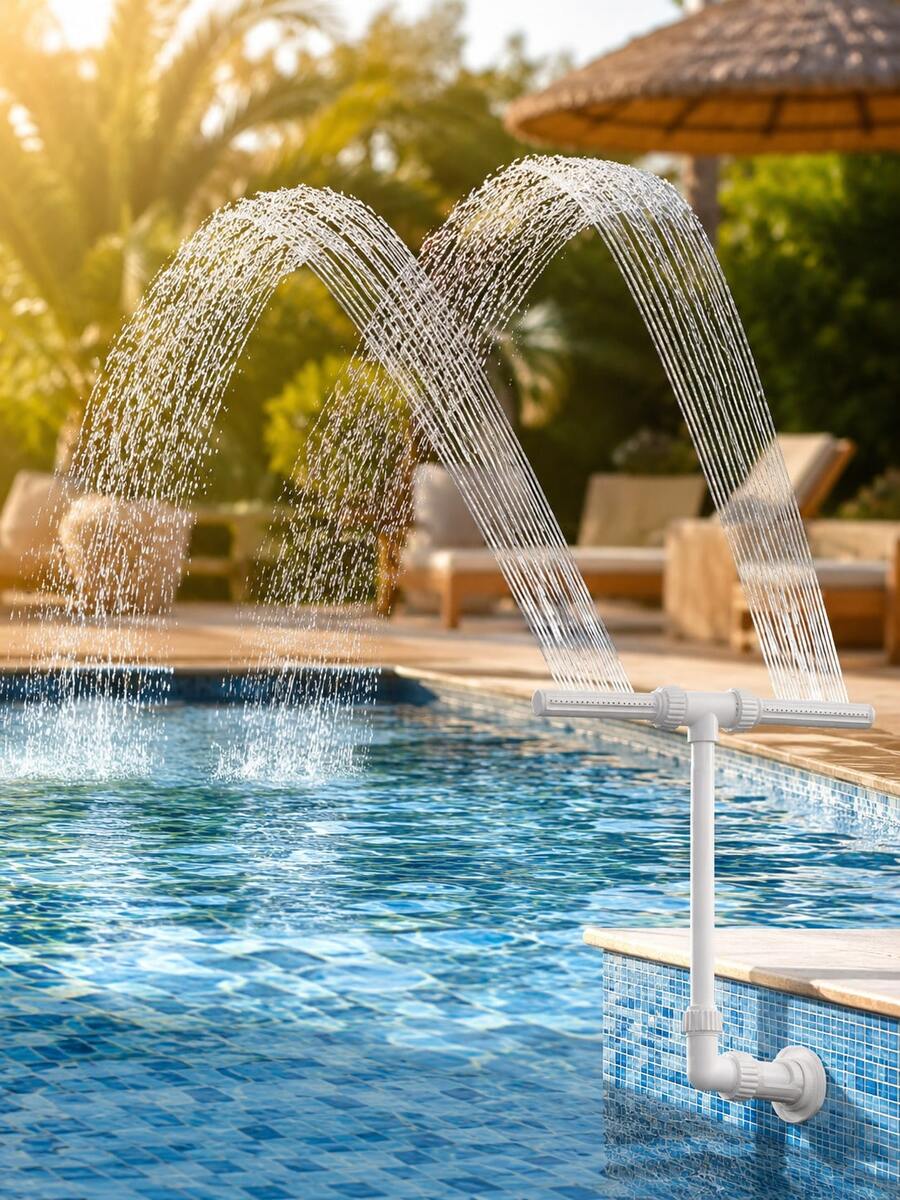 1set--Nozzle (Main Product) + Adapter (Accessory) Pool Fountain,Pool Sprinkler Fountain,Pool Fountain For Above And In-Ground Pools, Swimming Pool Water Fountain