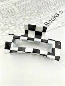 3pcs/Set Cute Plaid Hair Clips, Made Of Acetate Material, Suitable For Daily Commute Hair Fixing, Classic Design, Medium Grip Strength, Valentine's Day Couple Gift, Hair Accessories, Hair Clips, Hair Pins, Autumn/Winter Hair Clips, Bow Hair Clips, Suitable For Holiday Outfits - Multicolor - View 4
