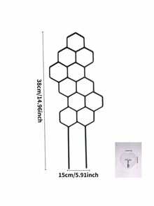 1pc 4.96x5.91 Inch Honeycomb Plant Trellis, Rust-Resistant Plastic Trellis Suitable For Potted Vines And Flowers, Space-Saving Support Rack For Indoor And Outdoor Garden - Multicolor - View 7