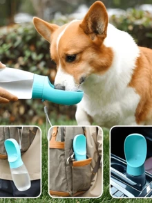 Innovative Portable Dog Water Bottle With O Shaped Drinking Cup And Lanyard Space Saving Pet Water Dispenser For Trainers And  Durable Travel Puppy Dog Cat Drink Bowl Dispenser Pet Supplies Dog Accessories Travel Essential Accessories - Multicolor - View 8