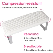 Repose-bras pour prothésiste ongulaire, Terresa Mise à jour Repose-mains et pieds en PU motif poisson pour manucure & pédicure, rose. Rembourrage de confort amélioré, design ergonomique & esthétique motif poisson, matériau en PU premium, design convivial pour le client - Blanc - Voir 5